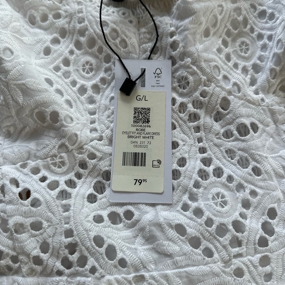COPY - White eyelit mini flare dress. White. New with tags never worn. Dynamite… - Picture 2 of 4